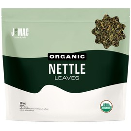 J MAC BOTANICALS Organic Nettle Leaf Herbal Tea - 16 oz (200+ Cups) Certified USDA Organic, Dried stinging nettle tea, 1 Pound Bulk Bag, Urtica dioica