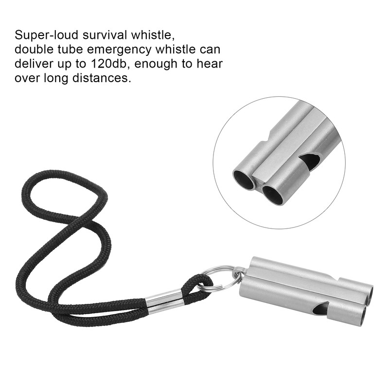 Pure Titanium Whistle with Lanyard Outdoor Survival Whistle High Decibel