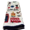 Isaac Mizrahi Kitchen Towels World Cities LONDON Multicolor Set of