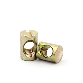 24pcs M6x11mm/12mm Barrel Bolts Cross- Dowel Slotted Nuts Baby Bed Crib Screws Hardware Replacement Kit for Bunk Bed Beds Headboards Chairs Furniture