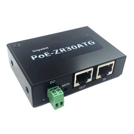 NewType! Gigabit PoE Splitter, IEEE 802.3af/at Compliant, Max 30W Output, PoE-ZR30ATG, Output Voltage DC13/12/9/5V, DIP Switch Switch, High Temperature Environment, DIN Rail Mount