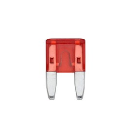 Kaito Denshi Car Fuse, Mini Flat Type, Red, 10A, 0.43 x 0.64 x 0.15 inches (11 x 16.2 x 3.7 mm), Pack of 2
