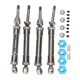 RC Car CVD Metal Front and Rear Universal Drive Shaft and Connector Set for Traxxas 727Blue