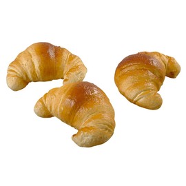 Deco Woerner Decorative Croissant Assortment Food Dummy Brown Pack of 3 Decoration 12 cm