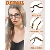Hubeye 3 Pairs Plastic Retro Half Moon Frame Reading Glasses