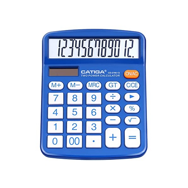 Desktop Calculator 12 Digit with Large LCD Display and Sensitive