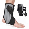 Inflatable Ankle Brace with Dual Airbag Support, Adjustable Compression Elastic