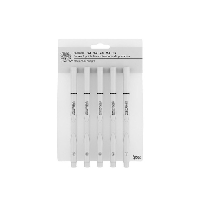 Winsor Newton Fineliner 5-Pack Black / 윈져뉴톤 화인라이너 5본조 블랙