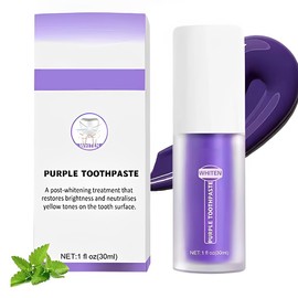 GXGM 2 Stück Zahnpasta Weisse Zähne,Purple Teeth Whitening Toothpaste,Whitening Zahnpasta,Smileful,Zahnweiss Bleaching,Lila Zahnpasta Whitening,Lila Zahnpasta zur Zahnaufhellung