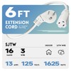 EP Paquete de 2 cables de extensión de enchufe plano