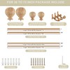 Mayrhyme Wood Double Curtain Rods Set for Windows 36 to