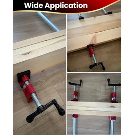 DUPDMKIN Pipe Clamps 3/4 inch 4 Pack Pipe Clamps for Woodworking Ideal for Carpentry, Home Improvement, and DIY Projects (3/4 IN with Pads)