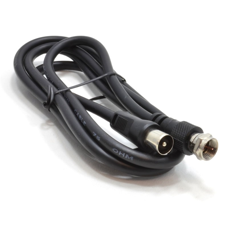 kenable Coaxial Satellite to TV Aerial Cable F type Plug
