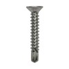 Gardinia 3.9mm x 25mm Upvc Flat Fixing Screws Silver Zinc