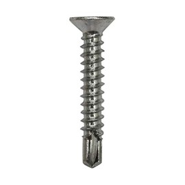 Gardinia 3.9mm x 25mm Upvc Flat Fixing Screws Silver Zinc Bag 20