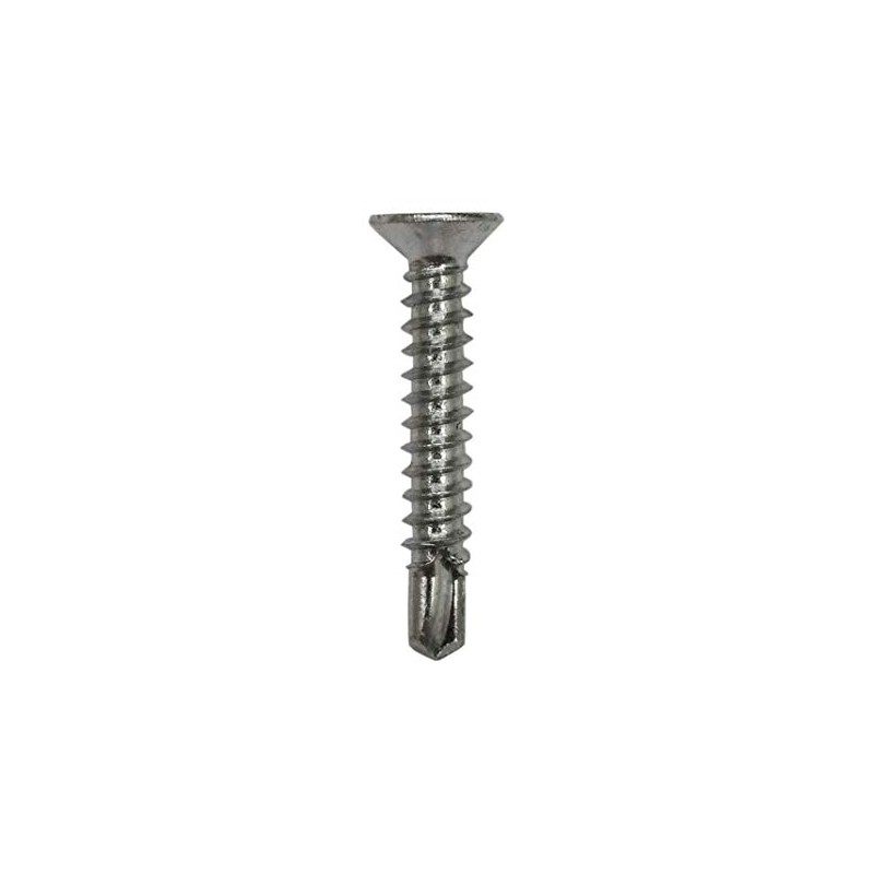 Gardinia 3.9mm x 25mm Upvc Flat Fixing Screws Silver Zinc