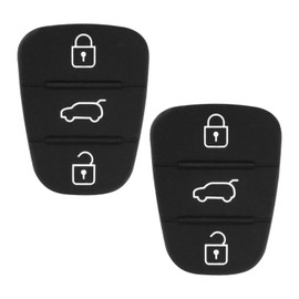 2 Pack 3-Button Car Key Rubber Buttons Pads Remote Control Key Covers Compatible with Ki-a Sportage Ceed Soul Venga Hyunda-i i10 i20 i30 ix20 ix35 Auto Car Key Fob Cover ﻿