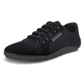 L E G U A N O Active Extra Breathable Men's and Women's All-Round Barefoot Shoe/Trainers Made of Lightweight Mesh Material, black
