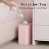 TrashAid Pink Bathroom Trash Can, 2.1 Gallon Small Metal Garbage