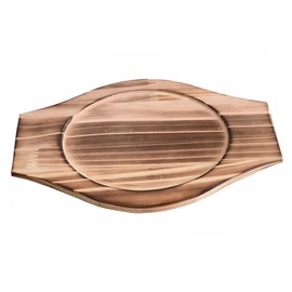 Cabilock Stone Pot Pad Heat Insulation Mat Practical Wooden Tableware Pad for Dining Kitchen Easy to Clean Stone Bowl Mat Inner