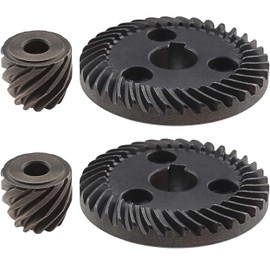 2 Sets 36 Teeth Gear 11 Teeth Spiral Bevel Pinion Angle Grinder Power Tool Compatible with Makita 9553-9555 9557 9558 Replacement Part
