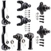 SCITOO 8pcs Upper Lower Ball Joints and Inner Outer Tie Rod Ends Front Suspension Part Kit Fit 1987-1993 For Mazda B2200 B2600 RWD 1987 For Mazda B2000