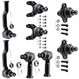 SCITOO 8pcs Upper Lower Ball Joints and Inner Outer Tie Rod Ends Front Suspension Part Kit Fit 1987-1993 For Mazda B2200 B2600 RWD 1987 For Mazda B2000