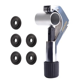 Bike Front Fork Pipe Cutter Tool, Tubing Cutter 1/4"~1-5/8" (6mm-42mm) for Cutting Copper Brass Aluminum Stainless Steel Conduit Plastic Metal Tubes with 5pcs Replacement Blades