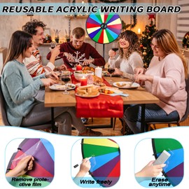 iElyiEsy 30 Inch Spinning Prize Wheel of Fortune with Folding Tripod Floor Stand Height Adjustable 18 Slots Spin Wheel with Marker Pen & Dry Eraser for Carnival Trade Show (Carry Bag Included)