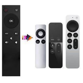 FOXRMT Universal-Fernbedienung für alle Apple TV Fernbedienungen, ErsatzFernbedienung Apple kompatibel mit Apple TV 4K/ Gen 1 2 3 4/ HD A2169 A1842 A1625 A1427 A1469 A1378 A1218