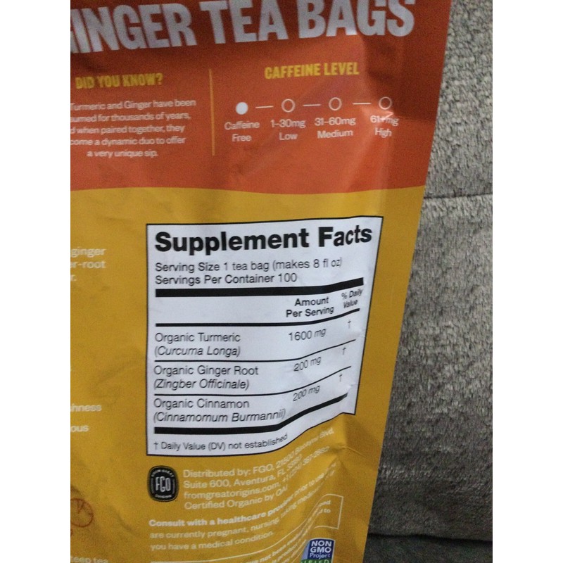 From Great Origins New From Great Origins Organic Turmeric Ginger