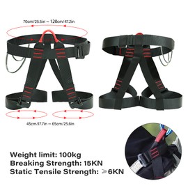Climbing Harness, Mountaineering Climbing Harness, Half Body Climbing Harness, Fall Protection Safety Belt, Waist Climbing Harness, Climbing Harness, Half Body Belt for Rappelling Mountaineering Tree