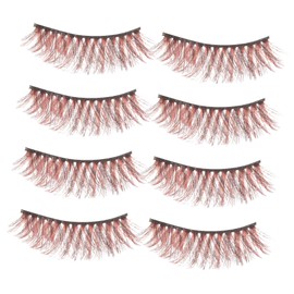 Healvian 4pairs Faux Lashes Soft Lightweight False Eyelashes for Stage Makeup for Parties Weddings Special Occasions Comfortable Safe for Skin Types