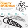 Rustark 160Pcs 9 Sizes 65Mn Double Side Lock Washers Black