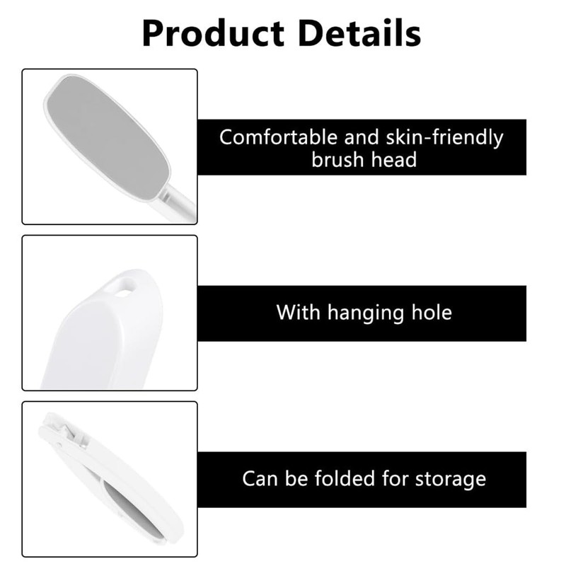 Lotion Applicator for Back, Foldable Back Cream Applicator, Detachable Long