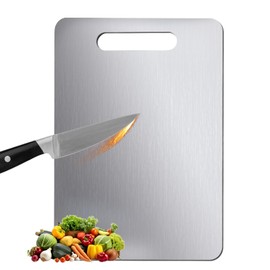 New Titanium Cutting Boards for Kitchen,100% Pure Titanium, Cutting Edge Hygiene & Durability, Double-sided food-grade Titanium Cutting Board For Meats Fruist And Vegetables,Easy to Clean(13 * 9)