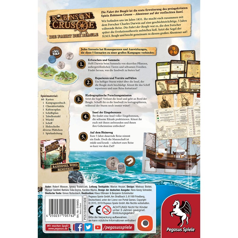 Pegasus Spiele 51946G - Robinson Crusoe The Ride of the