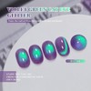 Deep Violet Green Glitter Cat Eye Gel Nail Polish with
