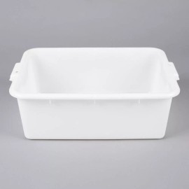 Unbranded//Generic 6 PACK 20" x 15" x 7" WHITE Storage Plastic Dish Restaurant Food Bus Tub w/ Lid