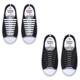 TBONEEY Sin Cordones de Cordones para Adultos, 2 Pares Cordones Elásticos para Zapatillas de Deporte, Atlética de Silicona Elástico, Cordones para Correr de Atletas