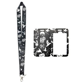 Harry Potte R ID Badge Holder with Lanyard, Harry ID Card Case with Lanyard (Black)
