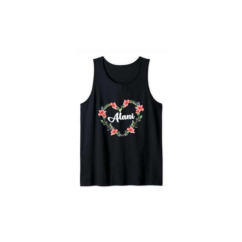Alani Blumen Herz Personalisierte Name Alani Tank Top