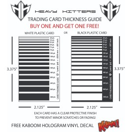 TRADING CARD THICKNESS POINT GUAGE BCW  BUY 1 GET 1 FREE FREE KABOOM DECAL