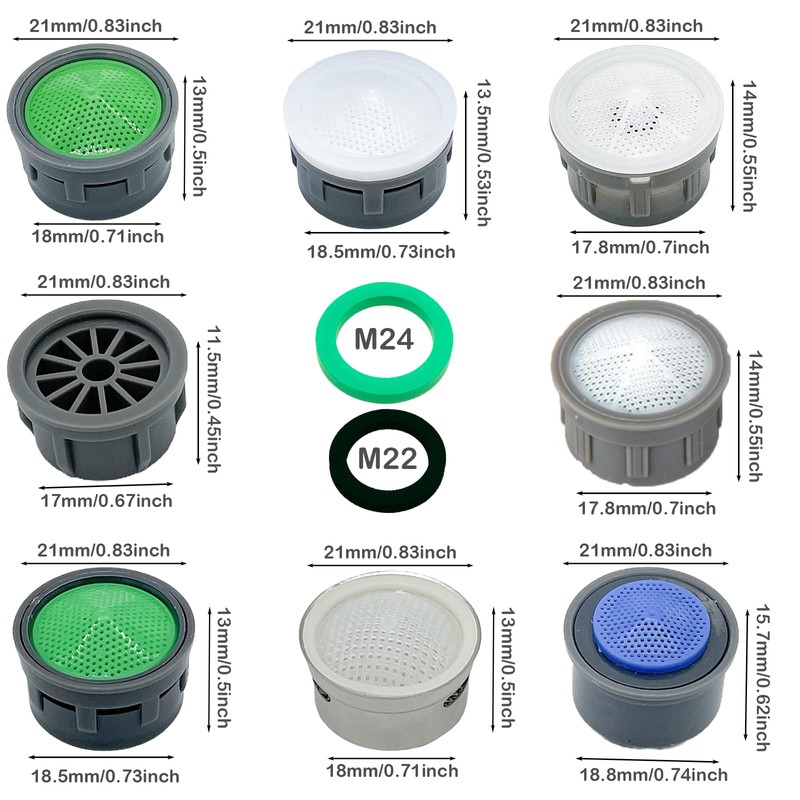 Faucet Aerator 2.2 GPM Plugin Restrictor Replacement Parts For Bathroom