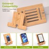 Pezin & Hulin Bamboo Tablet Stand, Angle Adjustable Desktop Cell