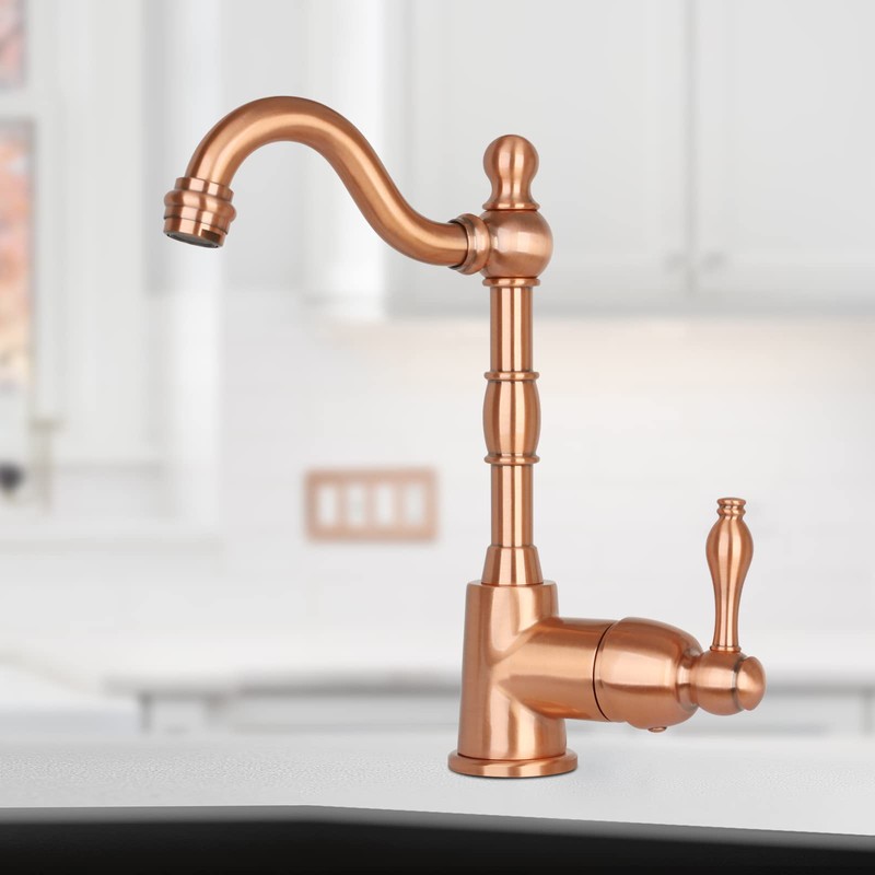 Copper One-Handle Widespread Kitchen Bar Prep Faucet - Akicon -
