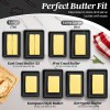 Ceramic Black Butter Dish and Lid Cover Butter Storage and