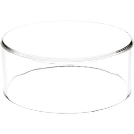 Plymor 3 x Clear Acrylic Display Riser Round Cylindrical 2" H x 5" D