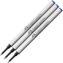 Faber-Castell 148712 - Refill Rollerball Pen Basic (Pack of 3, Blue)