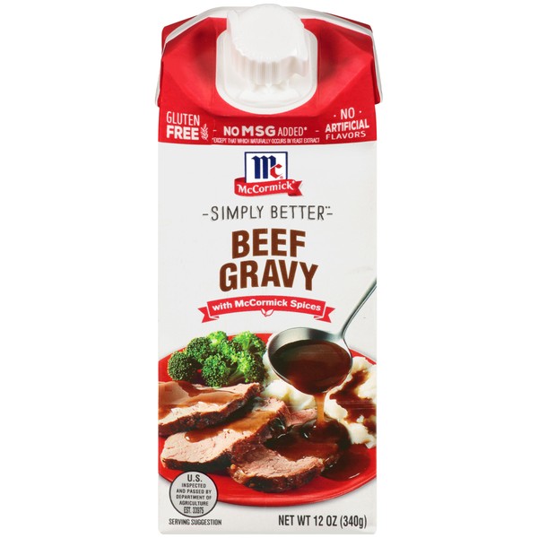 McCormick Simply Better Beef Gravy, 12 oz (Pack of 8)
